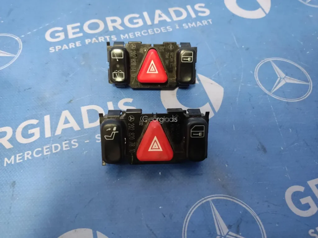 MERCEDES ΔΙΑΚΟΠΤΗΣ ΚΕΝΤΡΙΚΗΣ ΚΟΝΣΟΛΑΣ-ΑΛΑΡΜ (HAZARD SWITCH) C-CLASS (W202)
