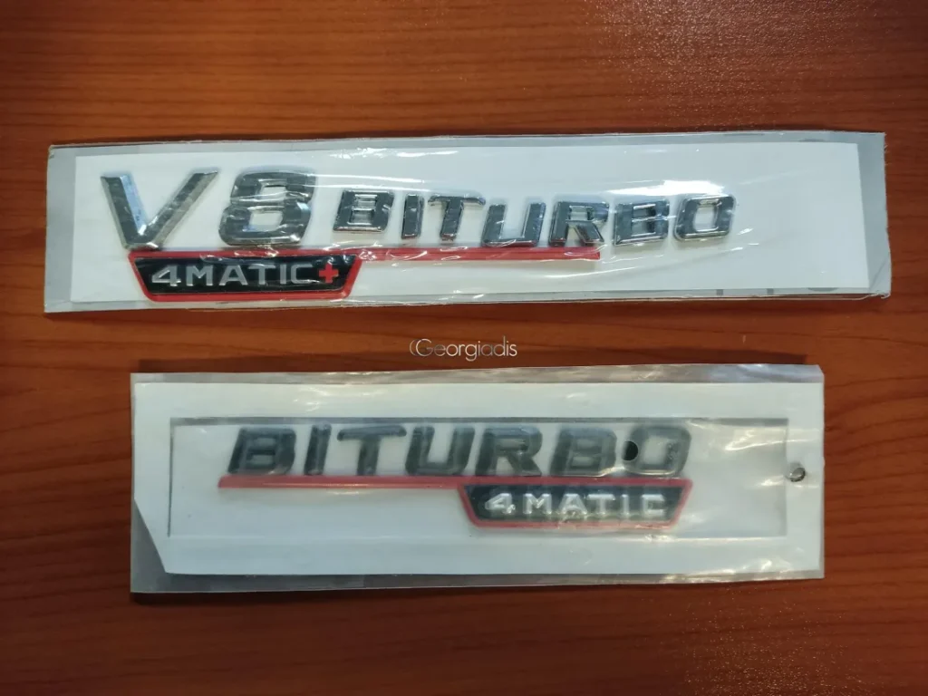 MERCEDES ΣΗΜΑΤΑ ΦΤΕΡΩΝ (FENDER LOGO) V8,V12,BITURBO