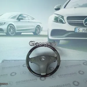 MERCEDES ΤΙΜΟΝΙ (ΔΕΡΜΑ ΞΥΛΟ) ΜΕ ΑΕΡΟΣΑΚΟ (STEERING WHEEL) E-CLASS COUPE (C207)