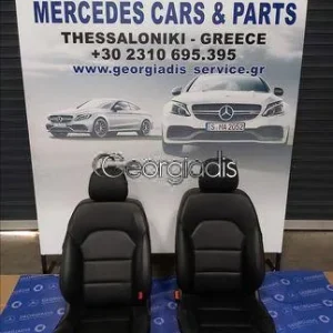 MERCEDES ΚΑΘΙΣΜΑΤΑ ΕΜΠΡΟΣ-ΠΙΣΩ (FRONT SEATS-REAR SEATS) B-CLASS (W246) ΜΑΥΡΟ ΔΕΡΜΑ