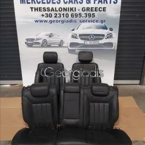 MERCEDES ΚΑΘΙΣΜΑΤΑ ΕΜΠΡΟΣ-ΠΙΣΩ (FRONT SEATS-REAR SEATS) ML-CLASS (W164) ΜΑΥΡΟ ΔΕΡΜΑ
