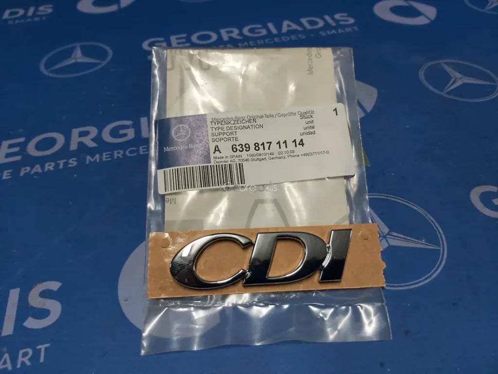 MERCEDES ΣΗΜΑ ΠΙΣΩ ΚΑΠΩ (MODEL PLATE CDI) VITO,VIANO (W639)