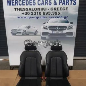 MERCEDES ΚΑΘΙΣΜΑΤΑ ΕΜΠΡΟΣ (FRONT SEATS) SLK-CLASS (R170) ΜΑΥΡΟ ΔΕΡΜΑ ΚΑΙ ΤΑΠΕΤΣΑΡΙΕΣ ΠΟΡΤΩΝ